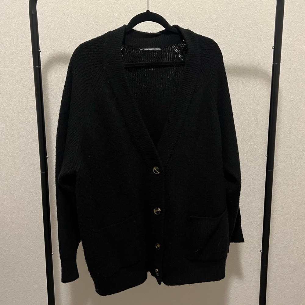 Threadbare mid length button up cardigan